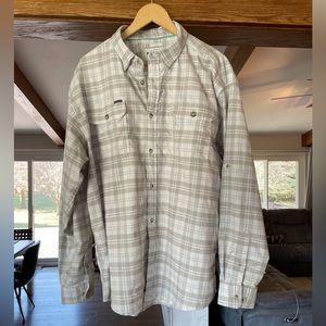 XL Poncho Outdoors snow cat flannel